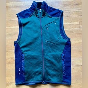 RLX Ralph Lauren Green and Navy Vest Size Large